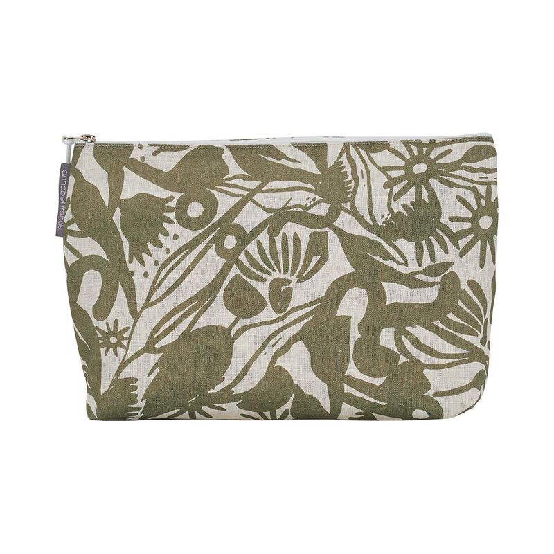 Annabel Trends Linen Cosmetic Bag Large - Abstract Gum image number 0